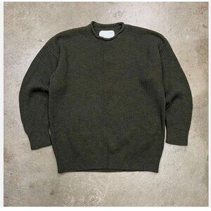 Banana Republic Rollneck knit sweater Large Green Military Reissue BR/HTG-SF78
